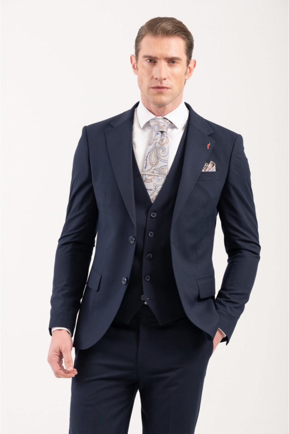 VITTORIO SUIT SLIM FIT ROSSI NAVY BLUE 100-25-ROSSI