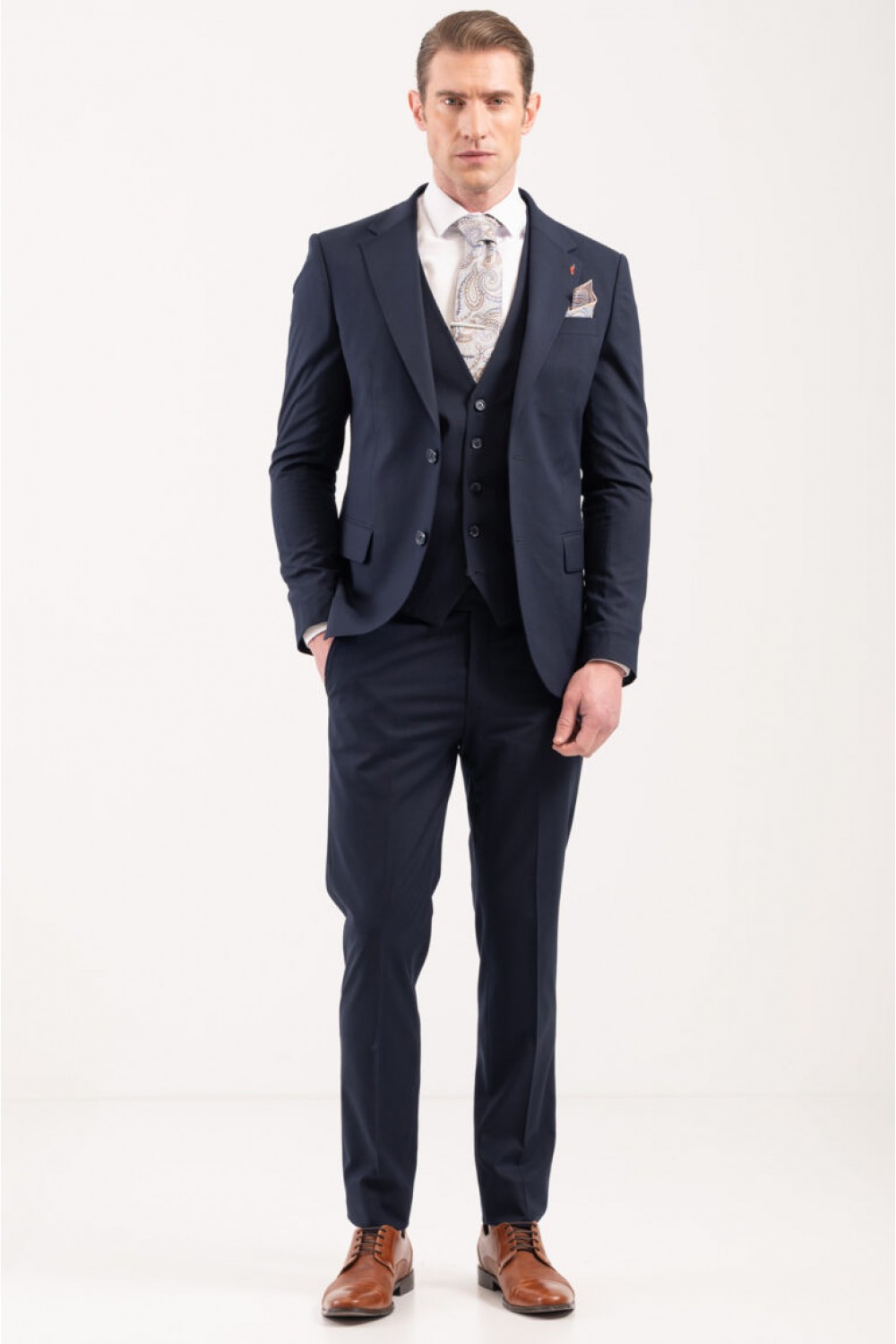 VITTORIO SUIT SLIM FIT ROSSI NAVY BLUE 100-25-ROSSI