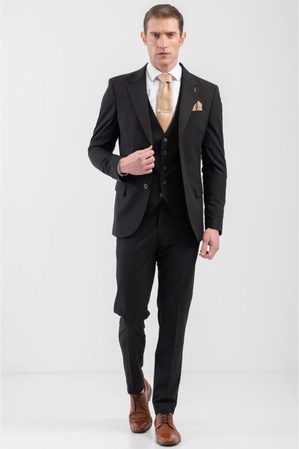 VITTORIO SUIT SLIM FIT ROSSI BLACK 100-25-ROSSI