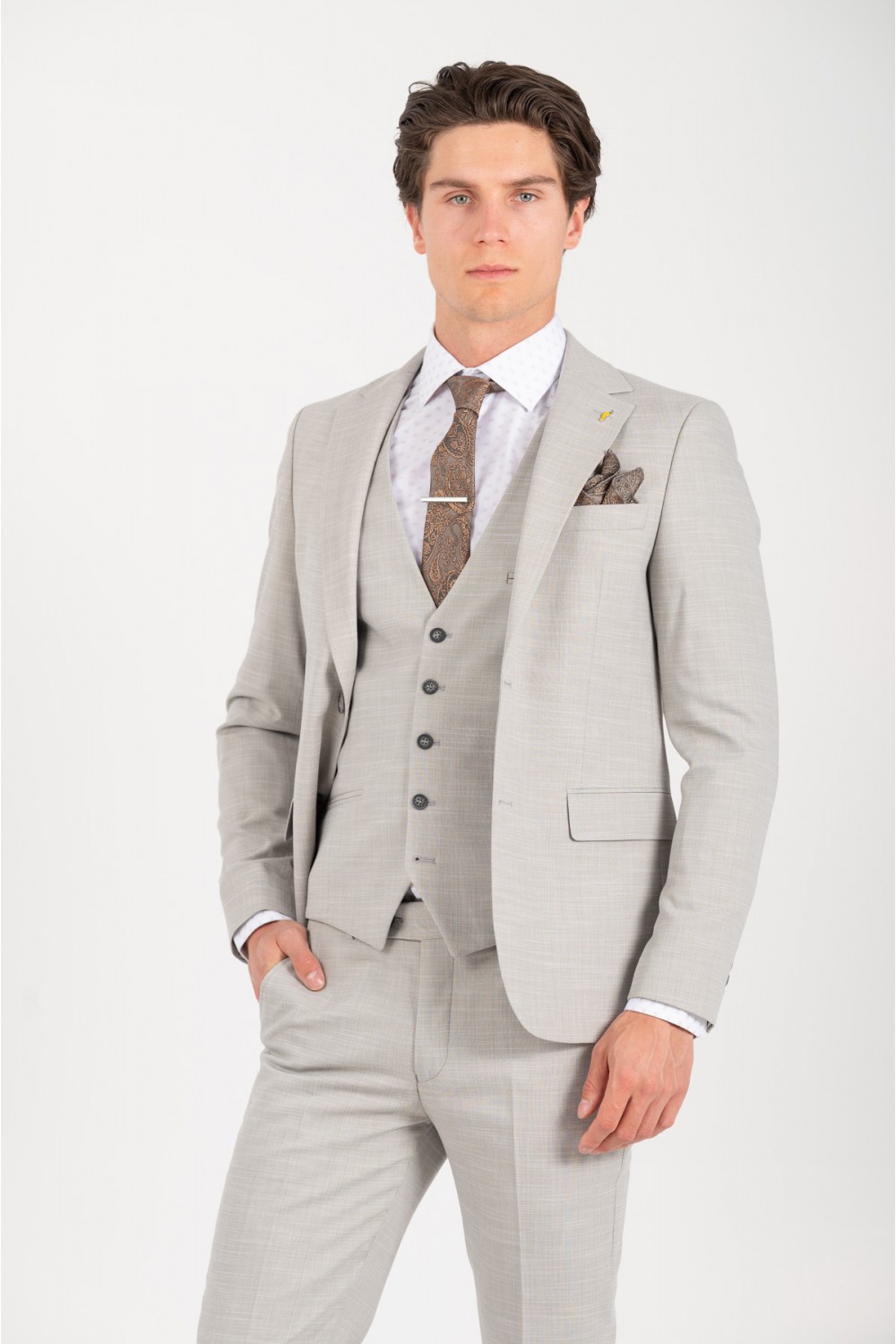 VITTORIO SUIT SLIM FIT ROMA GREY 100-26-ROMA