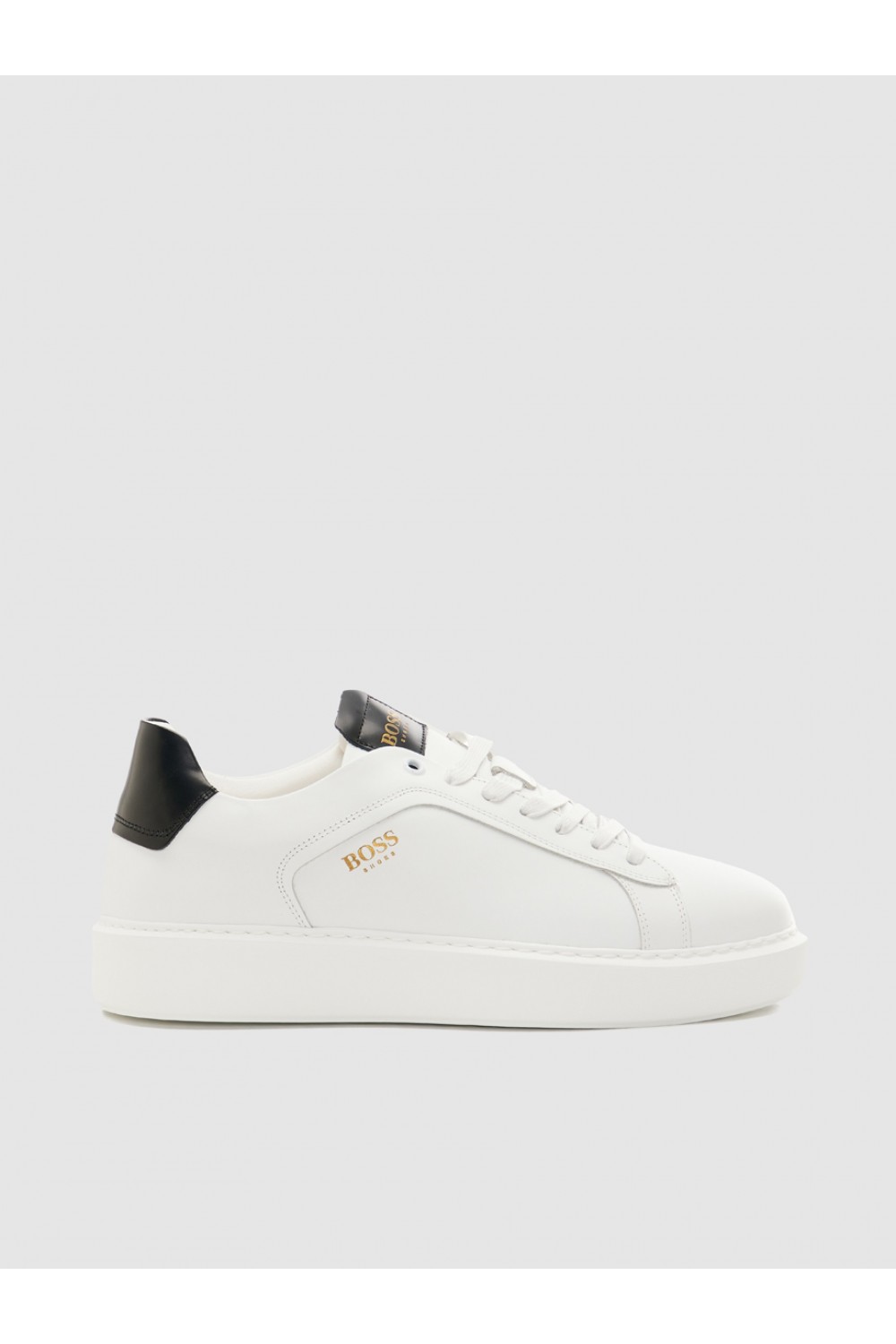 BOSS SHOES LEATHER SNEAKER WHITE GARDA C6964