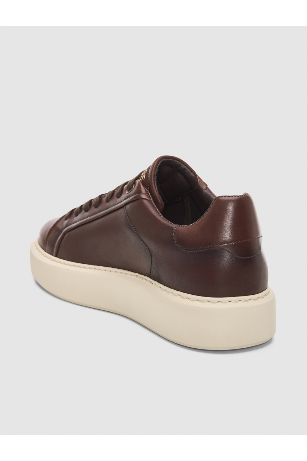 BOSS SHOES LEATHER SNEAKER BROWN GARDA EJ7175