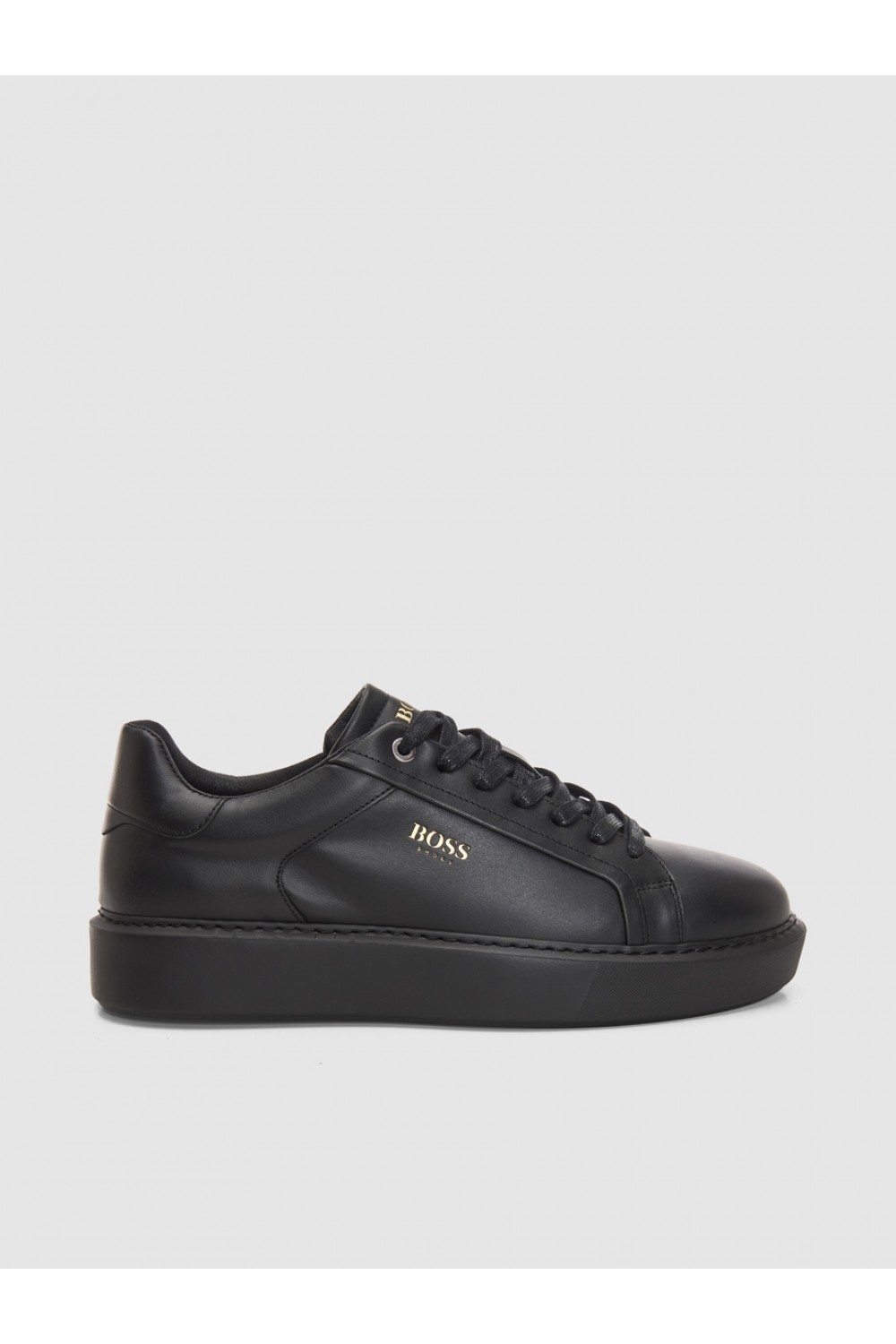 BOSS SHOES LEATHER SNEAKER BLACK GARDA EJ7175