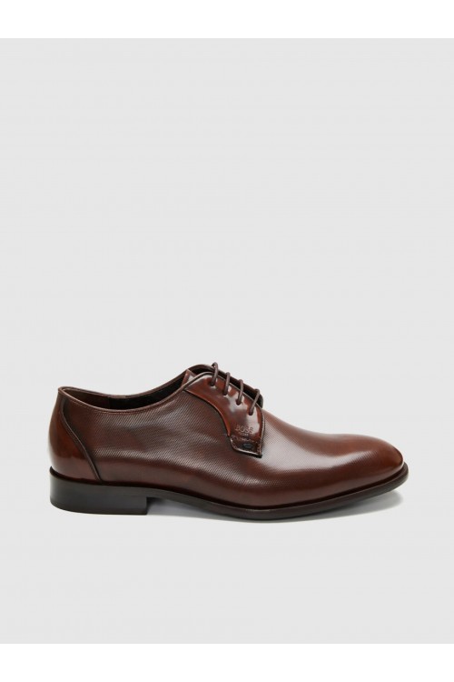 BOSS SHOES MENS DRESS SHOES IN COGNAC POINT D7733
