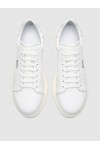 BOSS SHOES LEATHER SNEAKER WHITE PYRAMID D7940