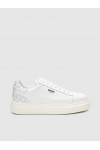 BOSS SHOES LEATHER SNEAKER WHITE PYRAMID D7940