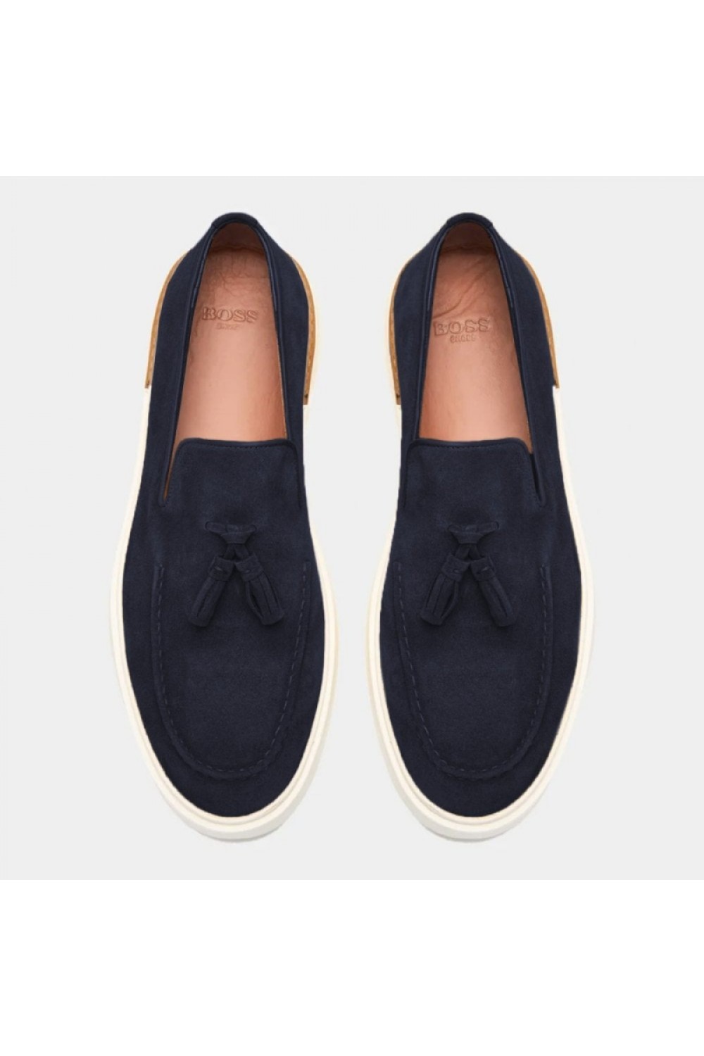 BOSS SHOES MENS LOAFERS NAVY SUEDE D7865SUE