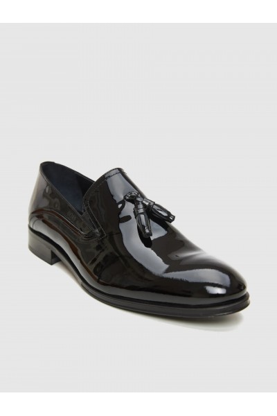 BOSS SHOES MENS LOAFERS BLACK LOUSTRINI D5429