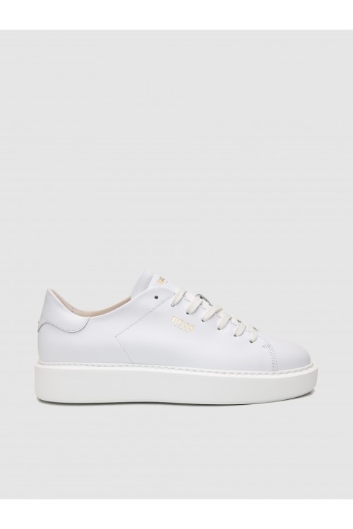 BOSS SHOES LEATHER SNEAKER WHITE GARDA D5720