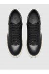 BOSS SHOES LEATHER SNEAKER BLACK PYRAMID D7940
