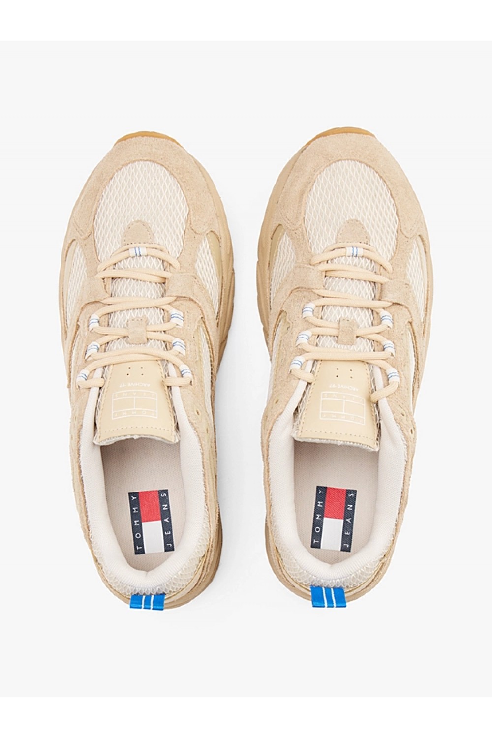 TOMMY HILFIGER SNEAKERS SUEDE MIX ARCHIVE GENTLE GOLD EM0EM01593-AB9