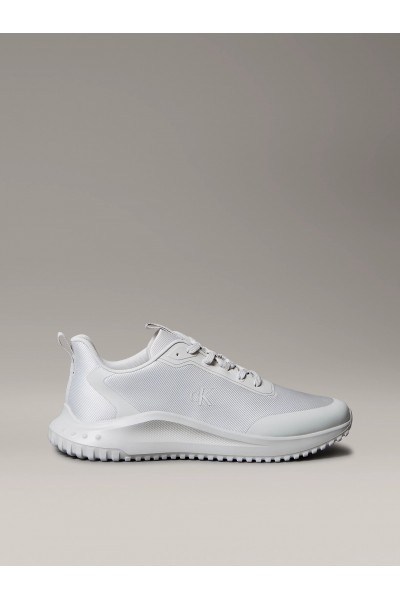 CALVIN KLEIN JEANS EVA RUNNER LACE UP MAT MIX BRIGHT WHITE YM0YM01442-0K4