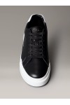 CALVIN KLEIN JEANS CHUNKY CUPSOLE LACE UP LEATHER BLACK-BRIGHT WHITE YM0YM01344-0GM
