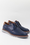 DAMIANI MEN LEATHER SHOES BLUE 2600