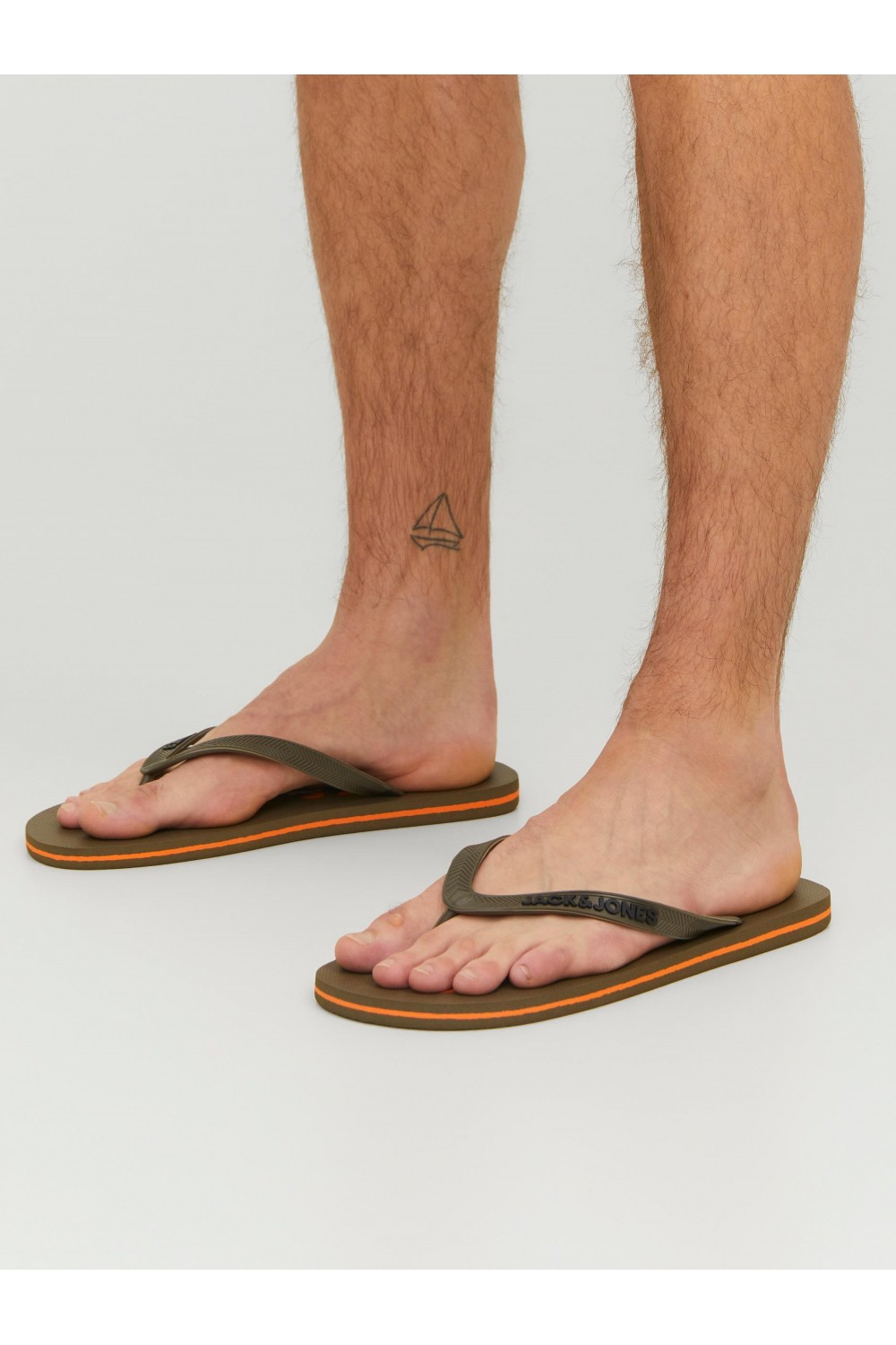 JACK & JONES JFWLOGO FLIP FLOP DARK OLIVE 12230641