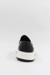 MEN LEATHER LOAFER BLACK-WHITE SOLE 4442