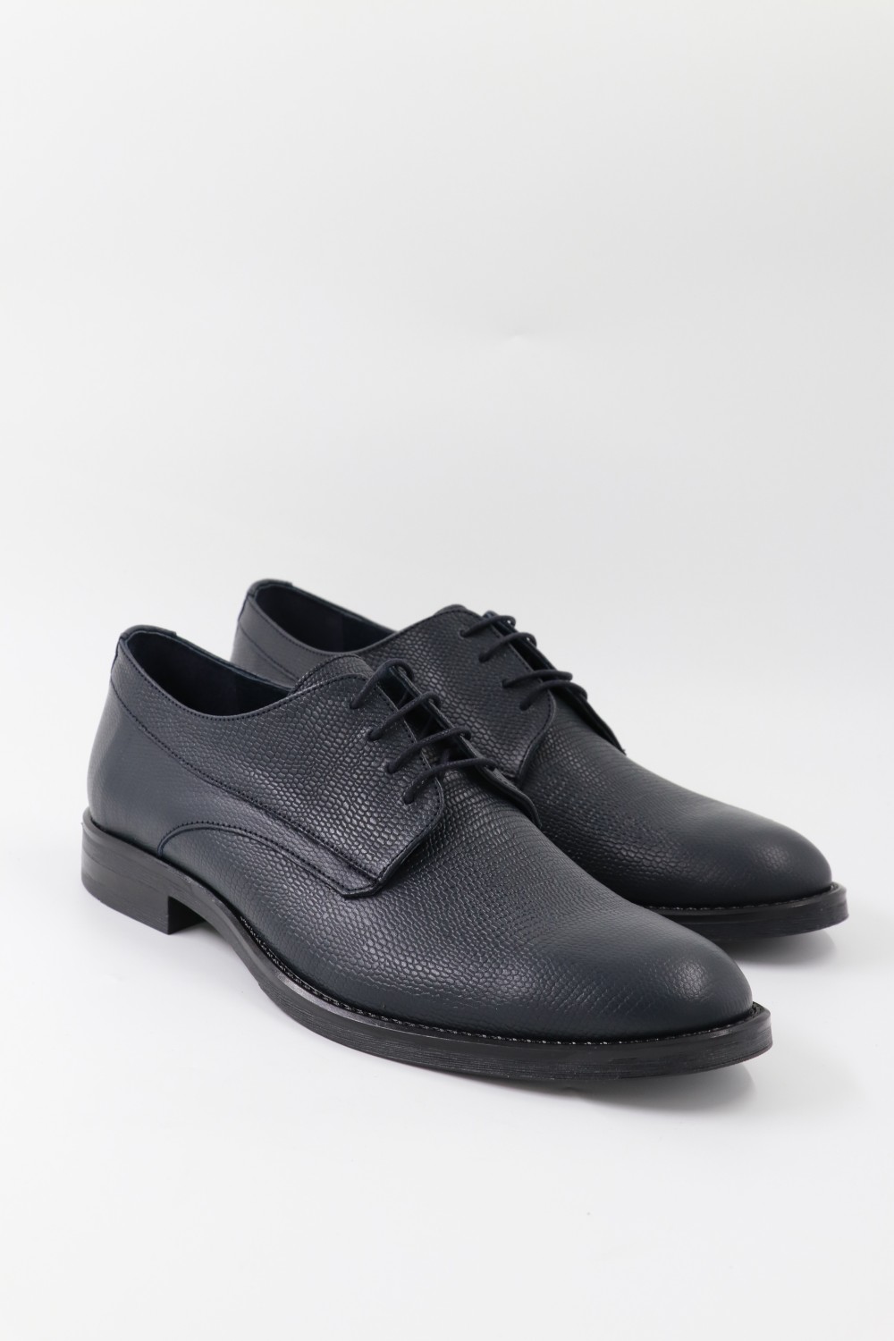 NICE STEP LEATHER SHOES NAVY BLUE NS160