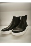 NICE STEP CHELSEA LEATHER BOOTS BLACK NS202