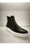 NICE STEP CHELSEA LEATHER BOOTS BLACK NS202