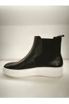 NICE STEP CHELSEA LEATHER BOOTS BLACK NS202