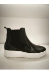 NICE STEP CHELSEA LEATHER BOOTS BLACK NS202