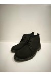 NICE STEP LEATHER BOOTS SUEDE BLACK NS151