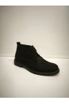 NICE STEP LEATHER BOOTS SUEDE BLACK NS151