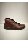 NICE STEP LEATHER BOOTS BROWN NS877