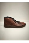 NICE STEP LEATHER BOOTS BROWN NS877