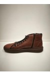 NICE STEP LEATHER BOOTS BROWN NS877