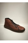 NICE STEP LEATHER BOOTS BROWN NS877