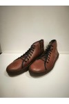 NICE STEP LEATHER BOOTS BROWN NS877