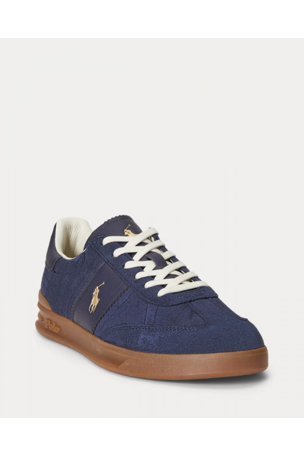 POLO RALPH LAUREN HERITAGE AERA LEATHER-SUEDE TRAINER BLUE 809973707002