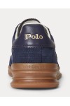POLO RALPH LAUREN HERITAGE AERA LEATHER-SUEDE TRAINER BLUE 809973707002