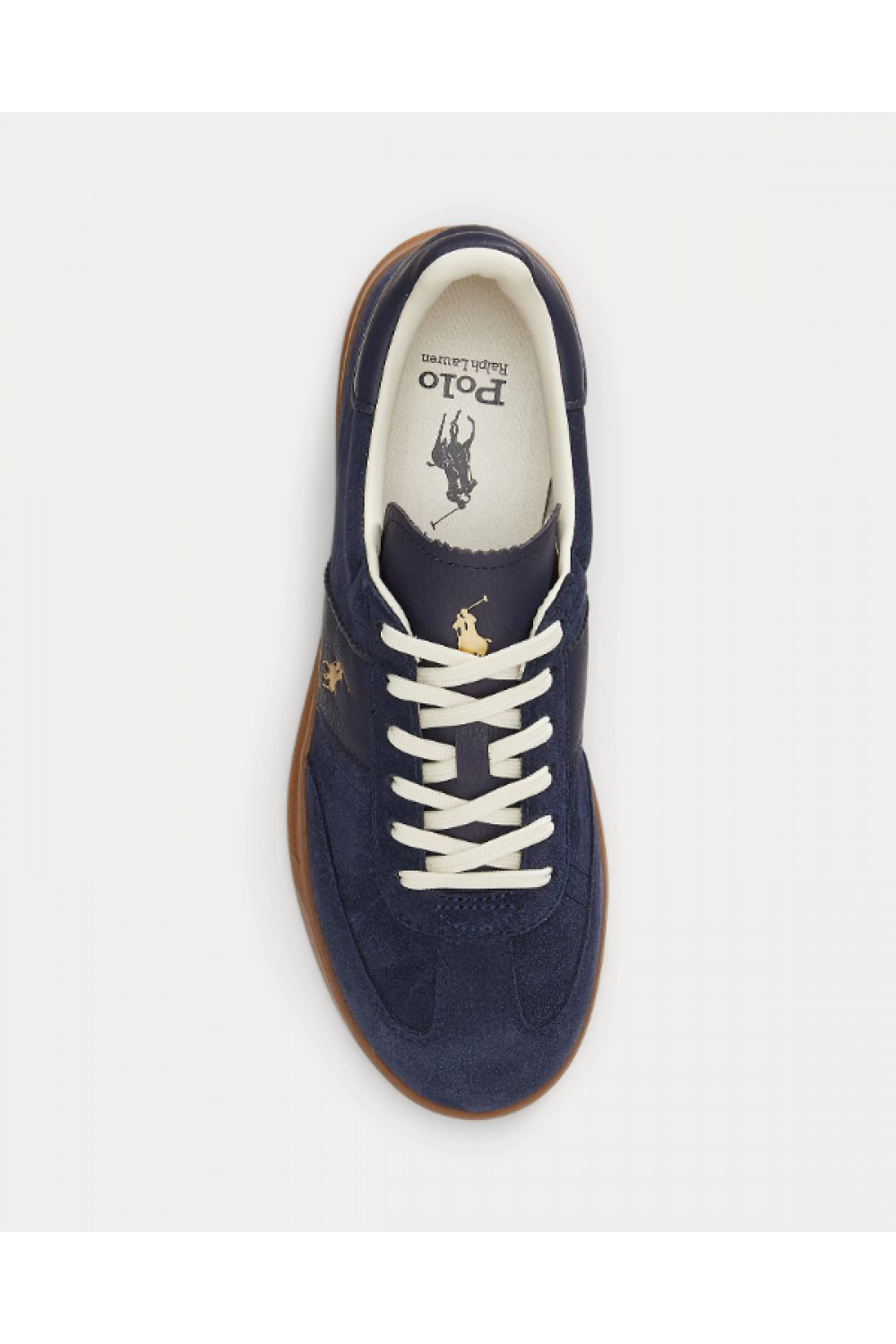 POLO RALPH LAUREN HERITAGE AERA LEATHER-SUEDE TRAINER BLUE 809973707002