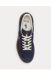 POLO RALPH LAUREN HERITAGE AERA LEATHER-SUEDE TRAINER BLUE 809973707002