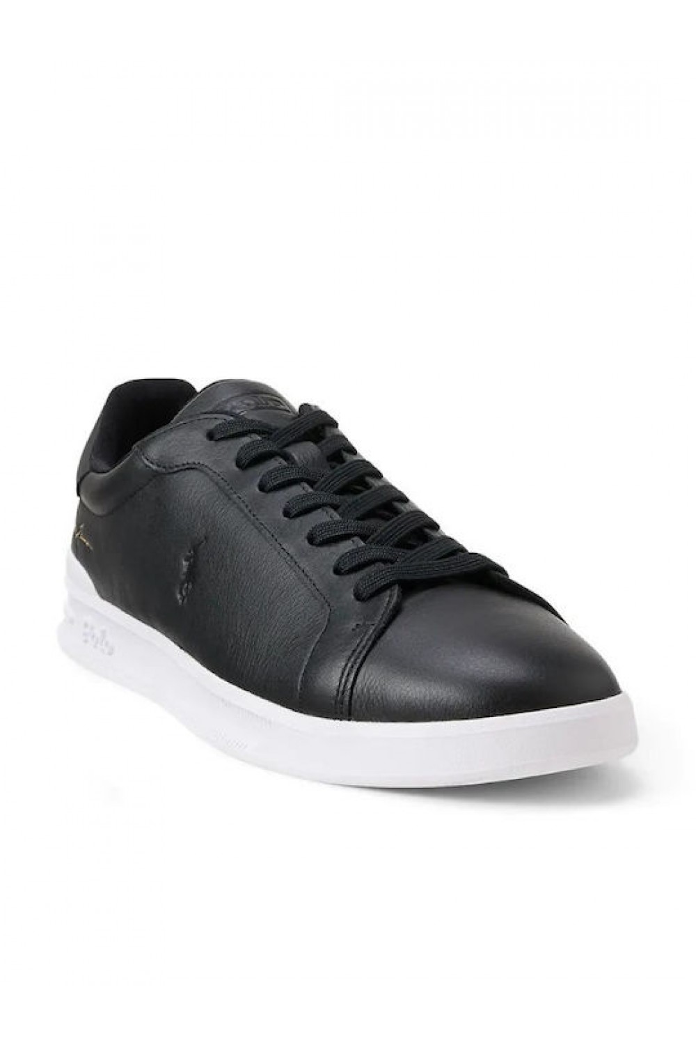 POLO RALPH LAUREN SPORT HERITAGE COURT II LEATHER TRAINERS BLACK 809P13083002