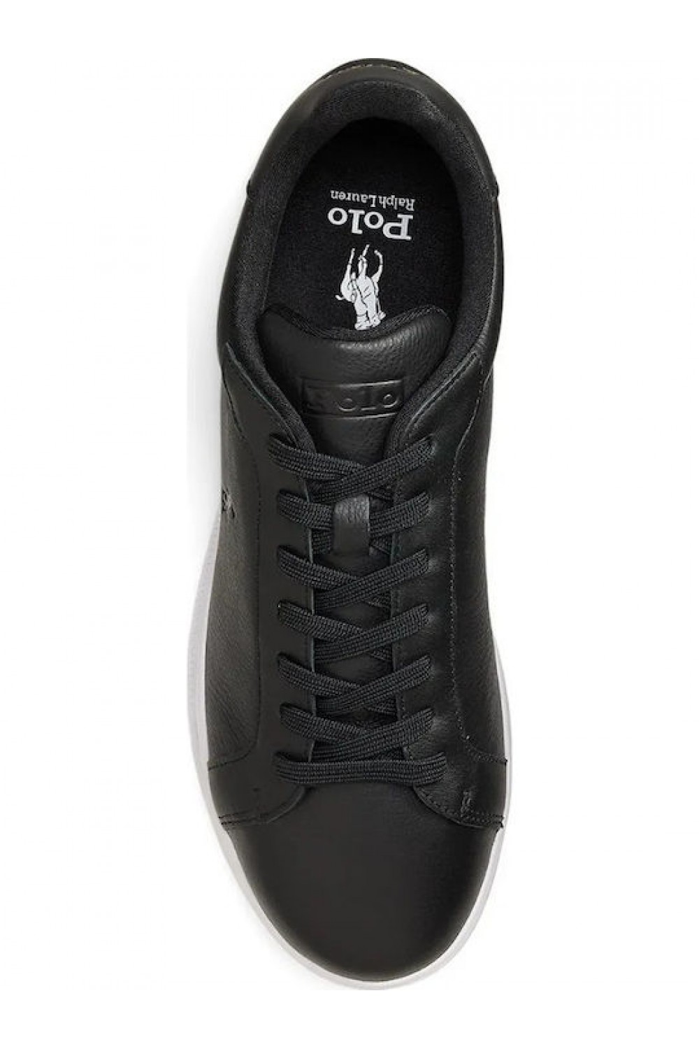 POLO RALPH LAUREN SPORT HERITAGE COURT II LEATHER TRAINERS BLACK 809P13083002