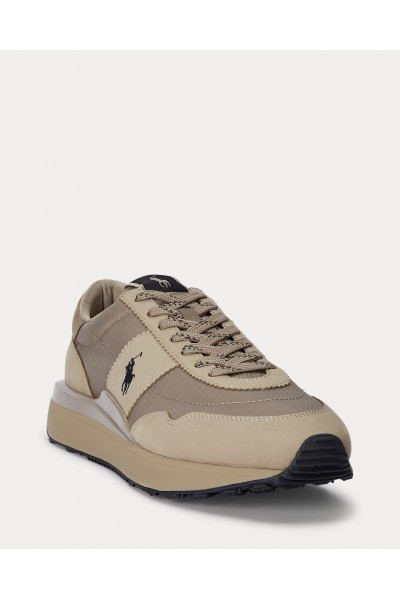 POLO RALPH LAUREN TRAIN 89 NUBUCK AND OXFORD TRAINER TONAL MILKSHAKE 809965080001