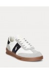 POLO RALPH LAUREN HERITAGE AERA LEATHER-SUEDE TRAINERS WHITE 809956119002
