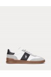 POLO RALPH LAUREN HERITAGE AERA LEATHER-SUEDE TRAINERS WHITE 809956119002