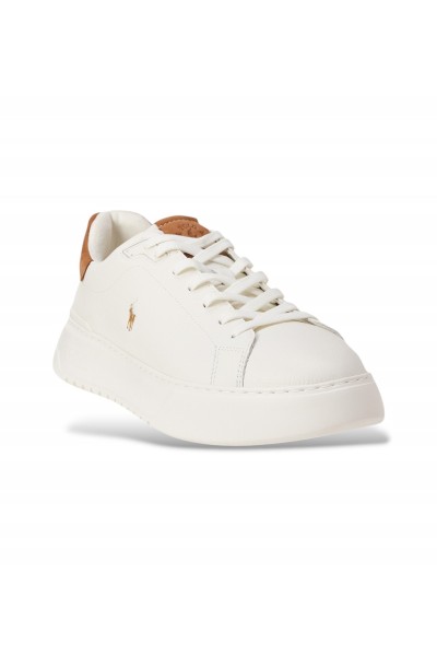 POLO RALPH LAUREN RLITE COURT PATENT LEATHER TRAINERS WHITE 809P07170001