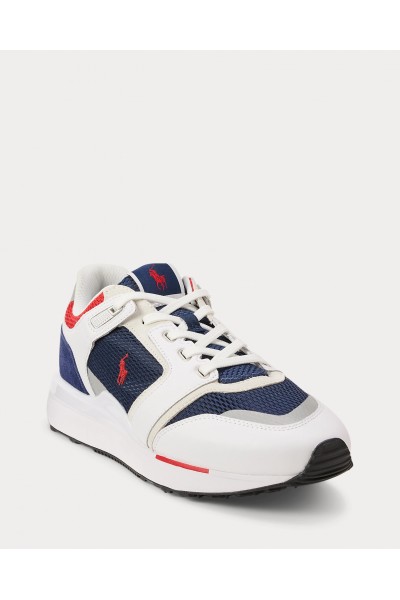 POLO RALPH LAUREN TRAIN 89 V2 SUADE-PANELLEDTRAINER WHITE 809P07287003