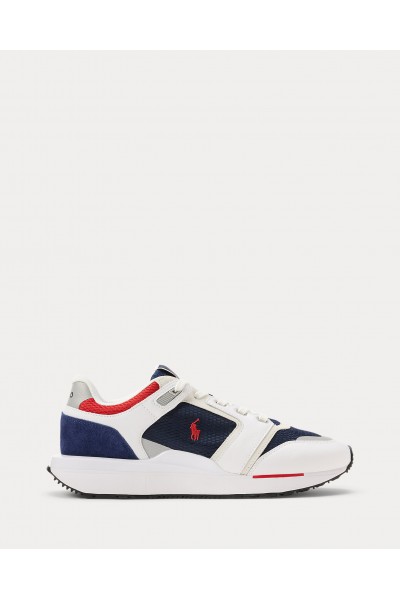 POLO RALPH LAUREN TRAIN 89 V2 SUADE-PANELLEDTRAINER WHITE 809P07287003