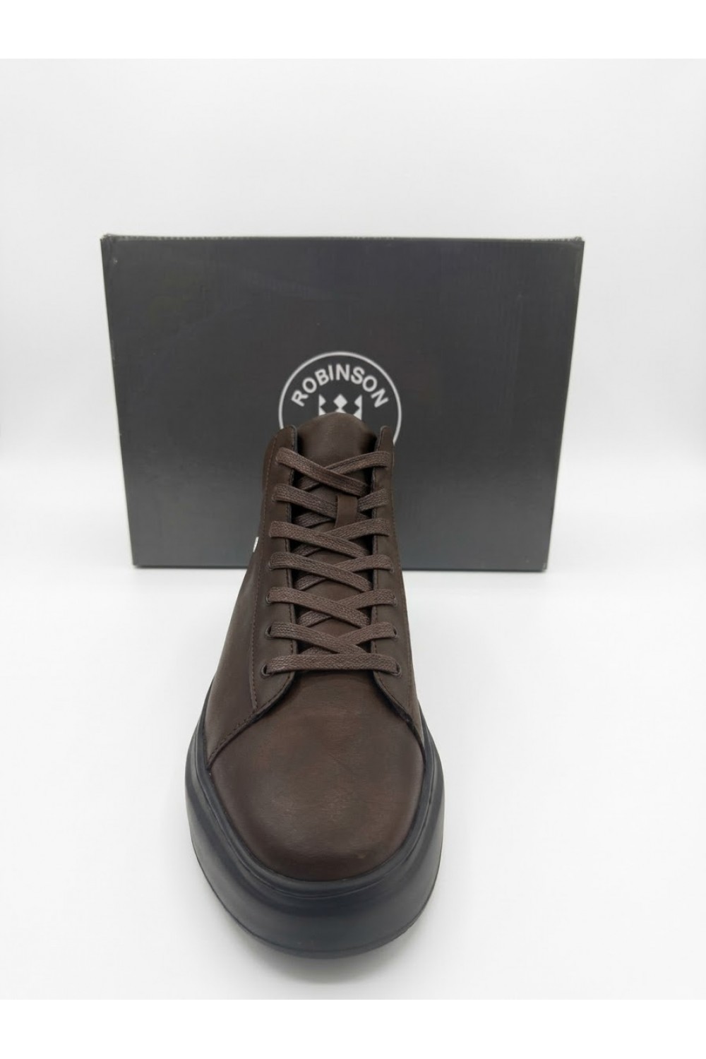ROBINSON MENS BRUNO ANKLE BOOTS BROWN 128