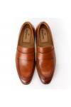 ROBINSON SHOES MENS MOCCASINS LEATHER TABA-BROWN 82341-140