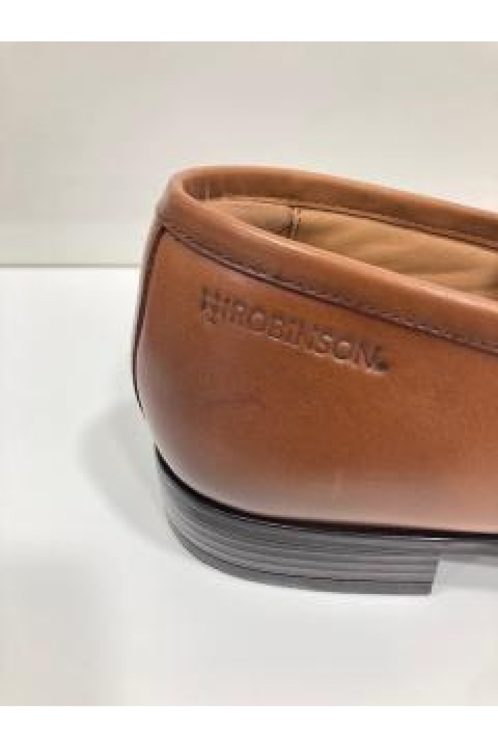 ROBINSON SHOES MENS MOCCASINS LEATHER TABA-BROWN 82341-140