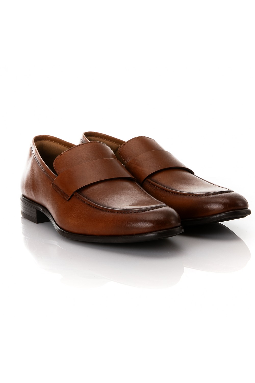 ROBINSON SHOES MENS MOCCASINS LEATHER TABA-BROWN 82341-140