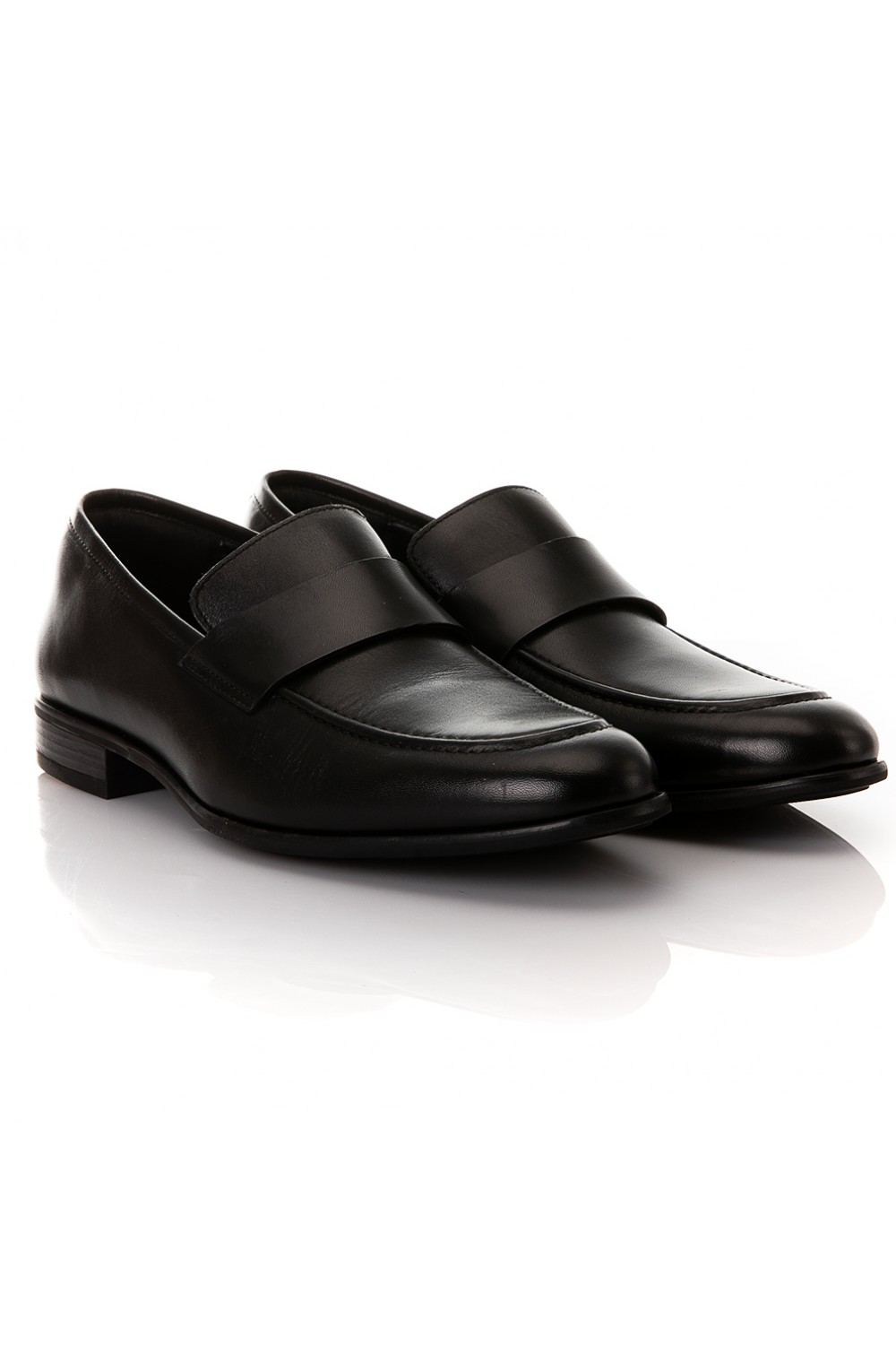 ROBINSON SHOES MENS MOCCASINS LEATHER BLACK 82341-140