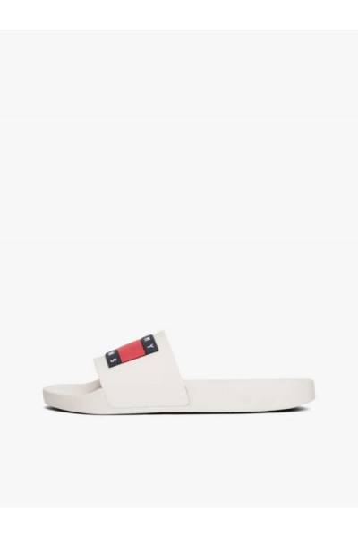 TOMMY HILFIGER ESSENTIAL SLIDES ECRU EM0EM01191-TCR